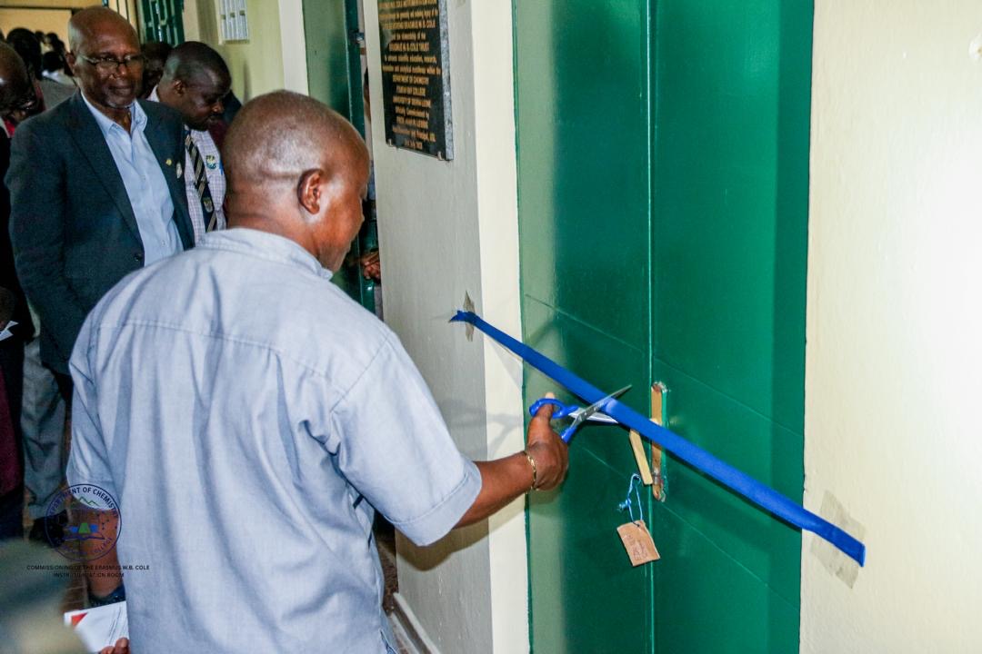 *Fourah Bay College Commissions Erasmus W.B. Cole Instrumentation Room, Awards Scholarships to Chemistry Students*